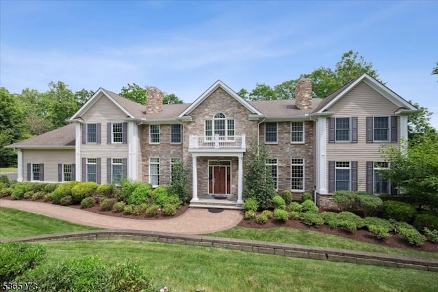 7 Sycamore Dr, Chatham Twp, NJ 07928 - view of front of property with a chimney and stone siding