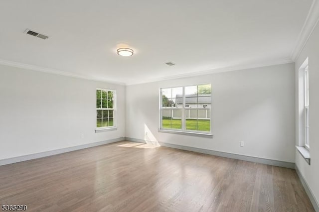 126 Cooney Ave, Hamilton Twp, NJ 08619 - empty room with ornamental molding and wood finished floors