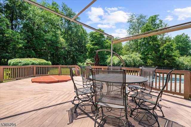 10 Duke Ct, Franklin Twp, NJ 08867 - deck with view of wooded area