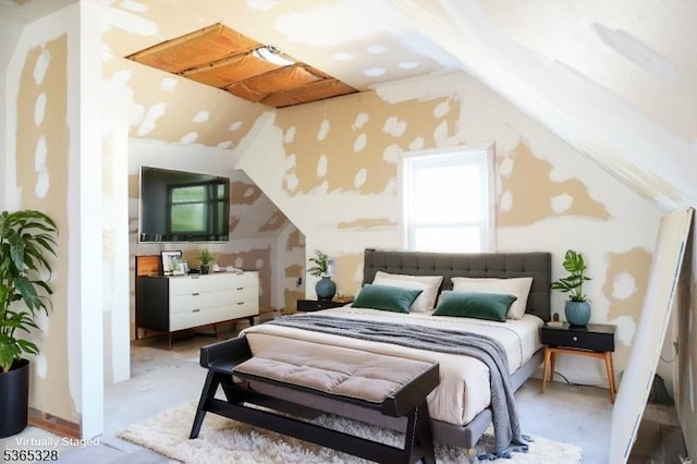 573 Conant St, Hillside Twp, NJ 07205 - bedroom with lofted ceiling