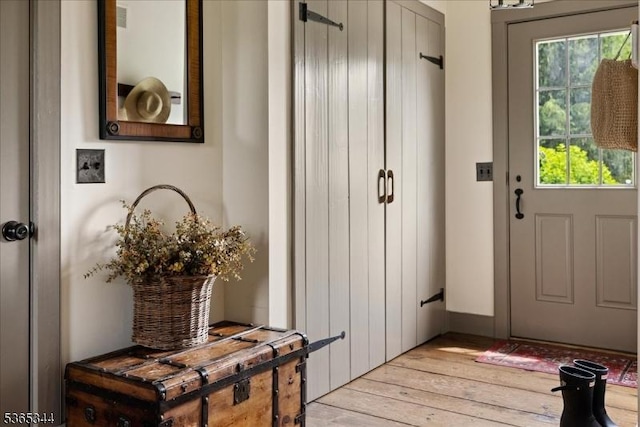 153 Lambertville Hq Rd, Delaware Twp, NJ 08559 - doorway to outside with light wood-style flooring