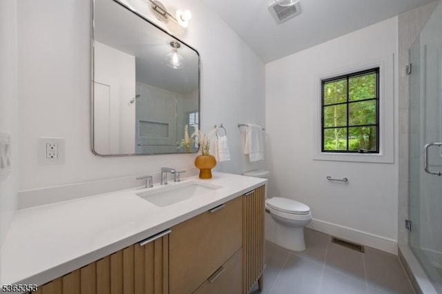 338 Old Short Hills Rd, Millburn Twp, NJ 07078 - bathroom featuring vanity, a stall shower, and tile patterned floors