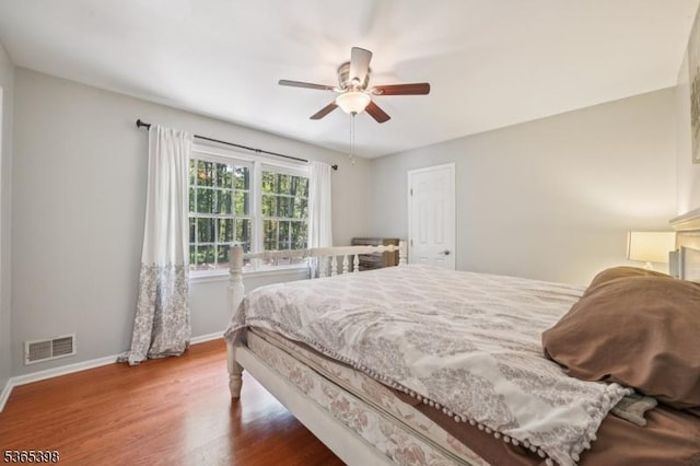 4 Knollwood Ter, Chester Twp, NJ 07930 - bedroom featuring wood finished floors and a ceiling fan
