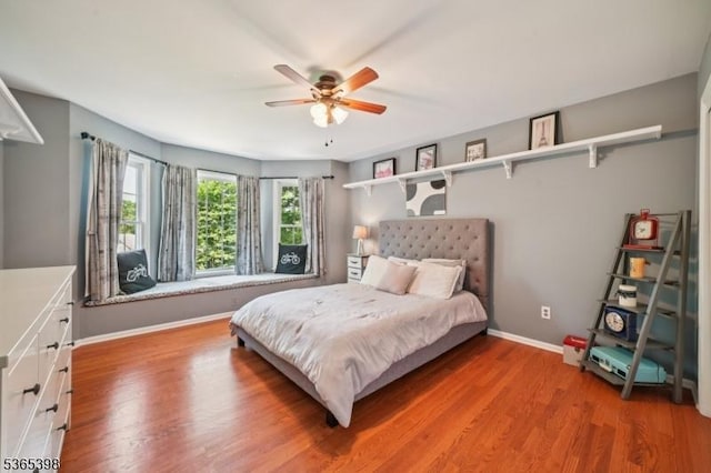 4 Knollwood Ter, Chester Twp, NJ 07930 - bedroom featuring light wood-type flooring and a ceiling fan