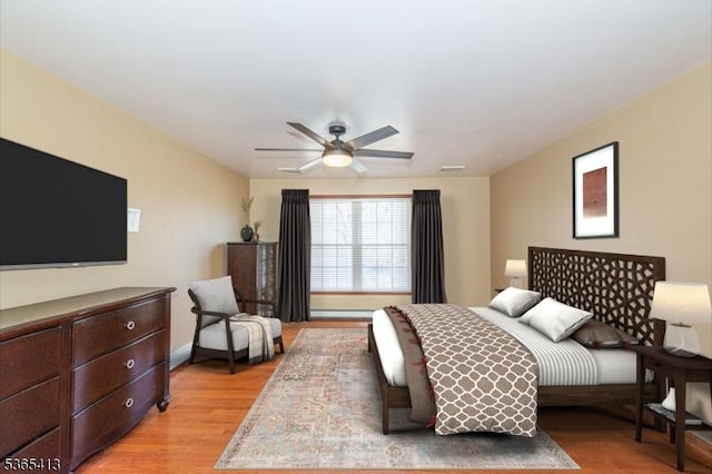 9 Hilary Ct, Vernon Twp, NJ 07460 - bedroom with light wood-style flooring and a ceiling fan