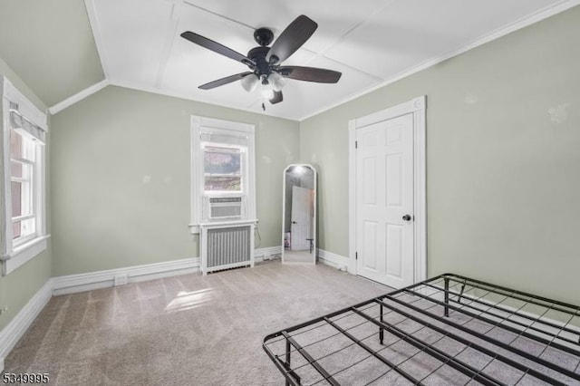 699 Riverview Dr, Totowa Boro, NJ 07512 - unfurnished bedroom featuring radiator heating unit, carpet flooring, and ceiling fan
