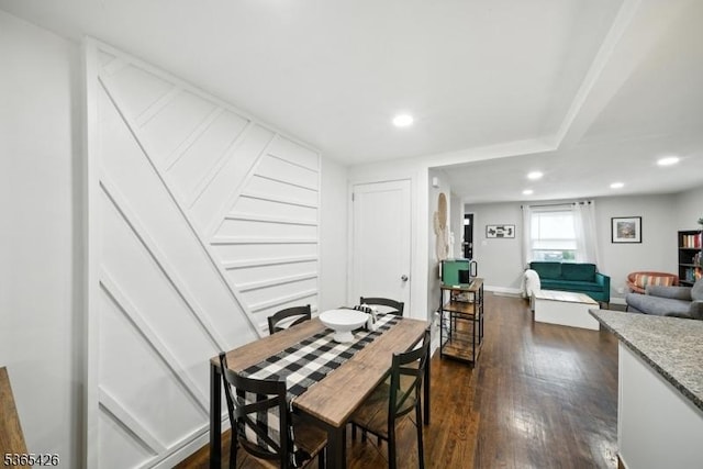 356 Raleigh Rd, Rahway City, NJ 07065 - dining room with recessed lighting and dark wood finished floors