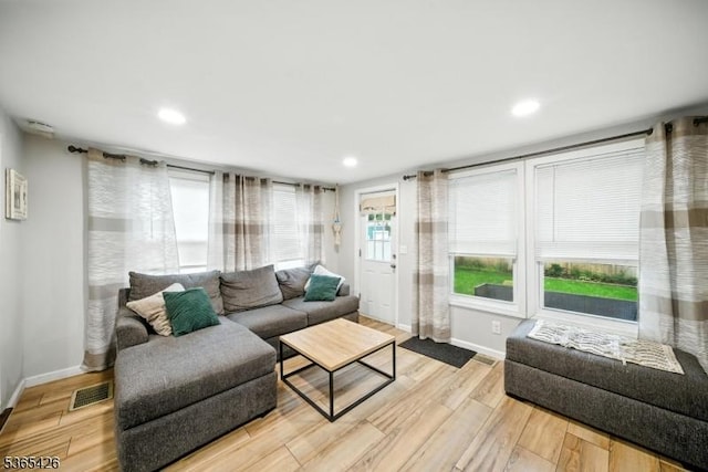 356 Raleigh Rd, Rahway City, NJ 07065 - living room featuring wood finished floors and recessed lighting