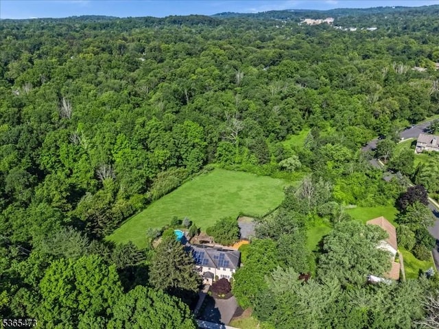 162 N Maple Ave, Bernards Twp, NJ 07920 - aerial view of property and surrounding area featuring a heavily wooded area