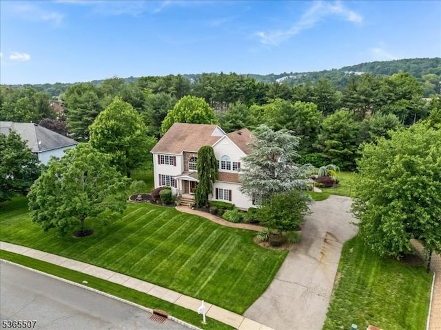 33 Gates Pl, Wayne Twp, NJ 07470 - aerial view of property and surrounding area featuring a forest