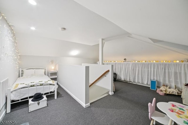 27 Green Way, New Providence Boro, NJ 07974 - carpeted bedroom with lofted ceiling