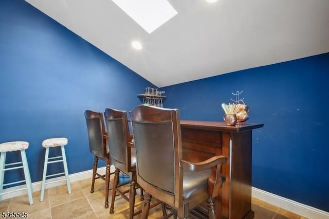 51 Greenbrook Rd, Middlesex Boro, NJ 08846 - bar area with vaulted ceiling and a skylight