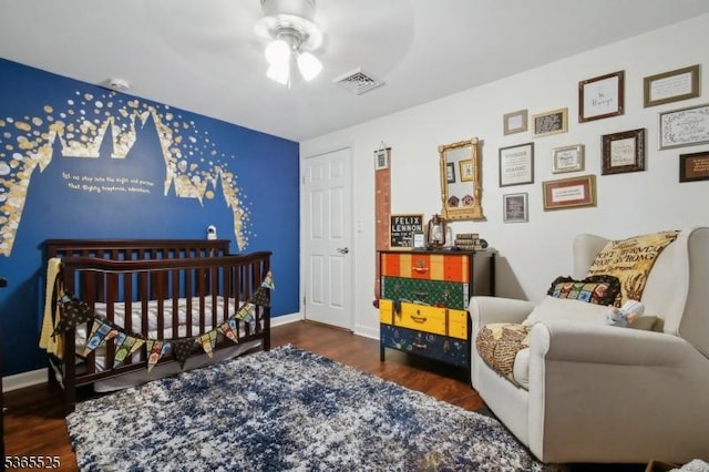 51 Greenbrook Rd, Middlesex Boro, NJ 08846 - bedroom featuring wood finished floors, a nursery area, and ceiling fan