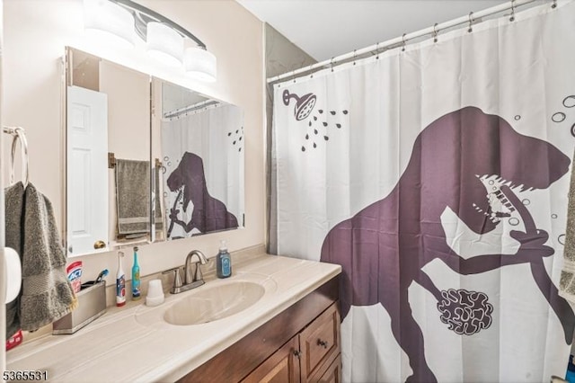 11 Manor Dr, Hillsborough Twp, NJ 08844 - bathroom with vanity and a shower with shower curtain