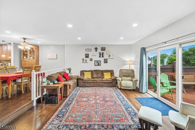 11 Manor Dr, Hillsborough Twp, NJ 08844 - living area with wood finished floors, ceiling fan, and recessed lighting