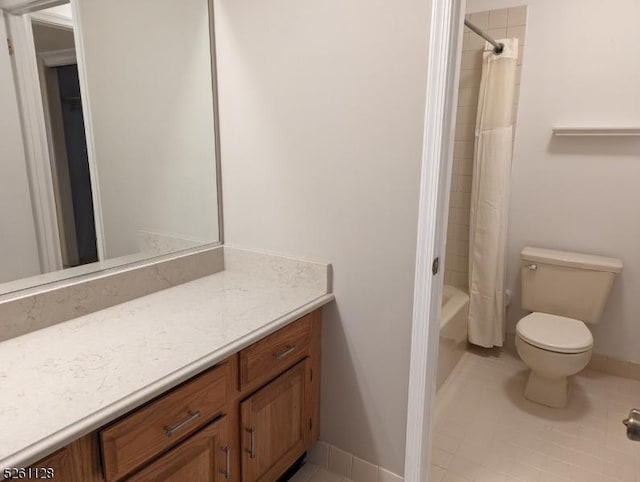 15 Ray Ct, Bedminster Twp, NJ 07921 - bathroom with vanity, shower / bathtub combination with curtain, and tile patterned flooring