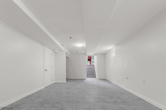98 S Burnett St, East Orange City, NJ 07018 - basement with stairs and baseboards