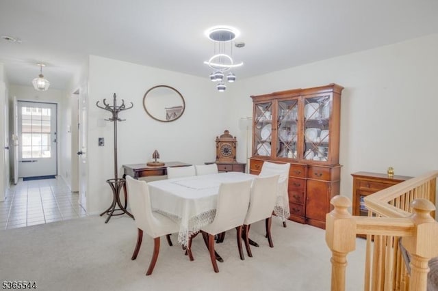 1203 Magnolia Ct, Washington Twp, NJ 07840 - dining room featuring light colored carpet and a chandelier