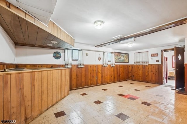 215 Sussex Ave, Andover Twp, NJ 07860 - misc room featuring wooden walls, wainscoting, and tile patterned floors