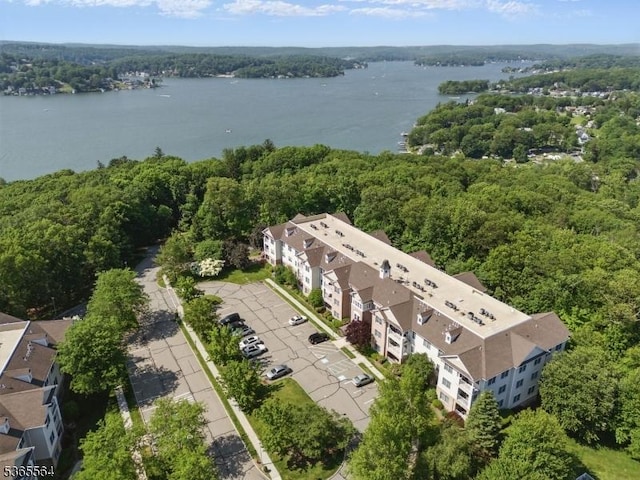 63 Ridgeview Ln, Mount Arlington Boro, NJ 07856 - bird's eye view of a nearby body of water and a forest