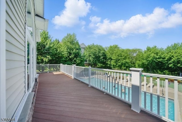 63 Ridgeview Ln, Mount Arlington Boro, NJ 07856 - wooden terrace with view of scattered trees