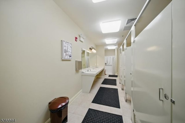 63 Ridgeview Ln, Mount Arlington Boro, NJ 07856 - bathroom with vanity, tile patterned floors, and a shower