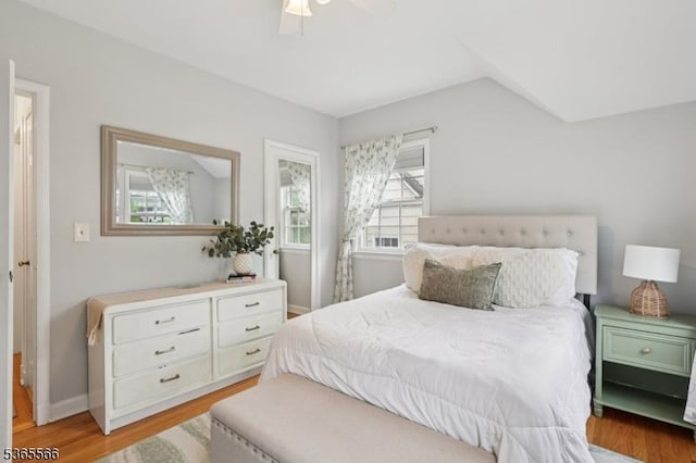 942 Summit Ave, Westfield Town, NJ 07090 - bedroom with light wood-type flooring and a ceiling fan