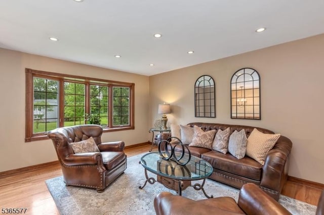 114 Fawn Ridge Dr, Long Hill Twp, NJ 07946 - living area featuring light wood-style floors and recessed lighting