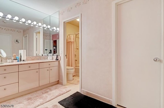 2 Claridge Dr Unit 7Lw, Verona Twp, NJ 07044 - bathroom with vanity, shower / tub combo, and tile patterned floors