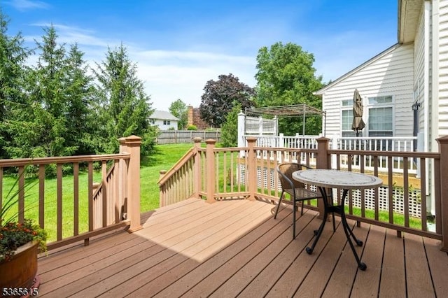 7 Thornton St, Hillsborough Twp, NJ 08844 - view of wooden terrace
