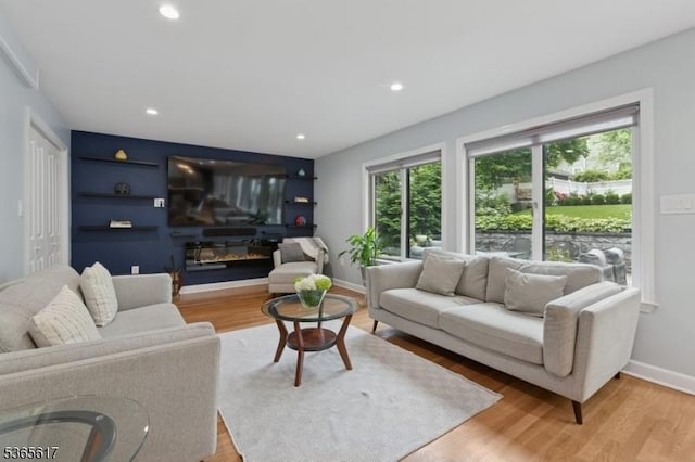 17 Lowell Ave, West Orange Twp, NJ 07052 - living room with light wood-type flooring and recessed lighting