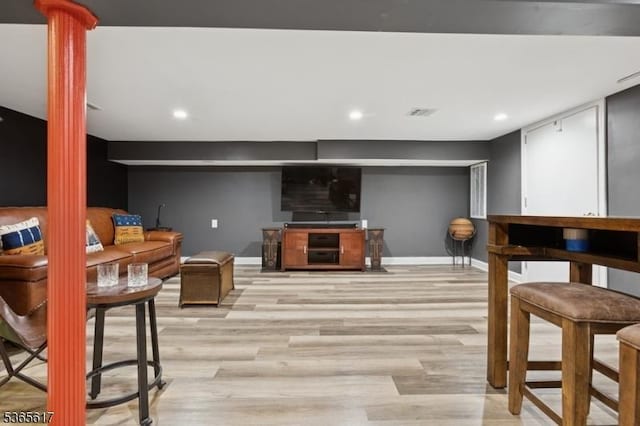 17 Lowell Ave, West Orange Twp, NJ 07052 - finished below grade area with light wood finished floors and recessed lighting