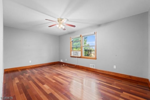 1265 Iris St, North Brunswick Twp, NJ 08902 - spare room featuring a ceiling fan and wood finished floors