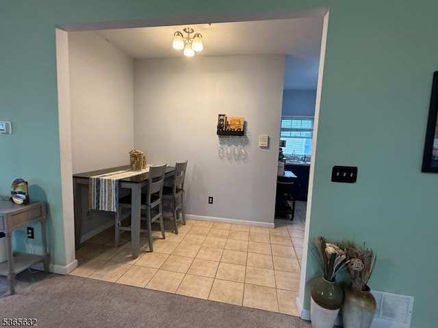 27 Sussex Ave Unit 1, Morristown Town, NJ 07960 - carpeted dining room with tile patterned flooring and baseboards