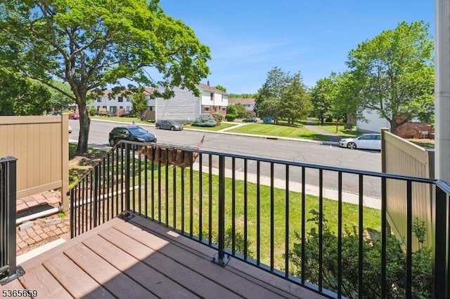 922C Merritt Dr, Hillsborough Twp, NJ 08844 - wooden terrace with a residential view and a lawn