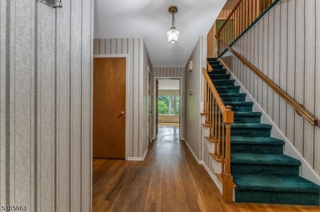 708 Carlene Dr, Bridgewater Twp, NJ 08807 - foyer with wood finished floors and stairway