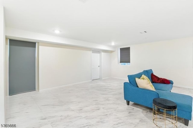 112-114 N 13th St, Newark City, NJ 07107 - sitting room featuring recessed lighting and light marble finish flooring