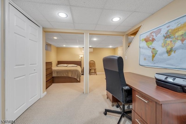 16 Ridgewood Pkwy W, Denville Twp, NJ 07834 - office space featuring light colored carpet, a drop ceiling, and recessed lighting