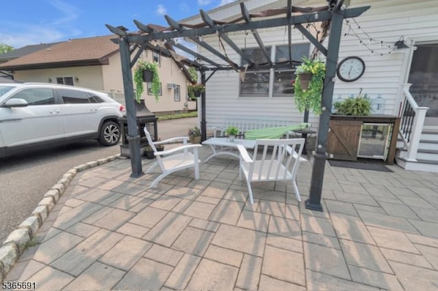 23 Brookside Ave, Hawthorne Boro, NJ 07506 - view of patio / terrace with a pergola