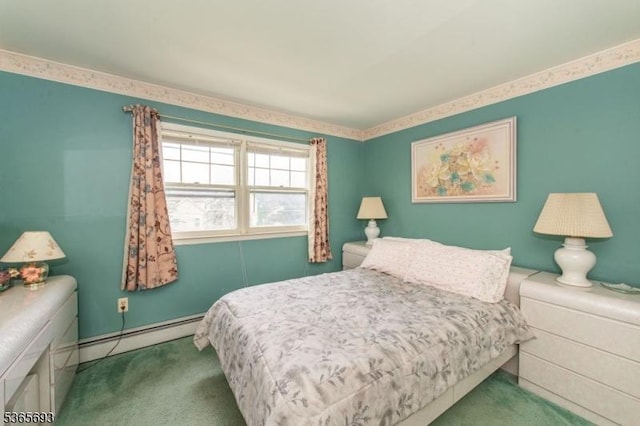 9 Andrea Ter, East Hanover Twp, NJ 07936 - carpeted bedroom with a baseboard heating unit
