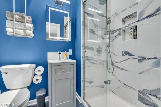 6 White Rd, Raritan Twp, NJ 08822 - bathroom with vanity and a marble finish shower