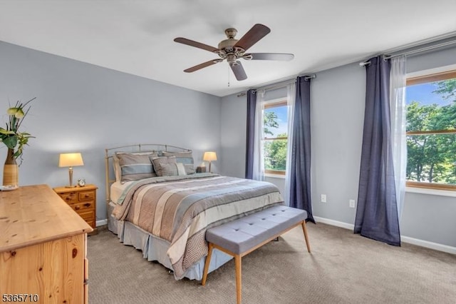 6 White Rd, Raritan Twp, NJ 08822 - bedroom with multiple windows, light carpet, and a ceiling fan
