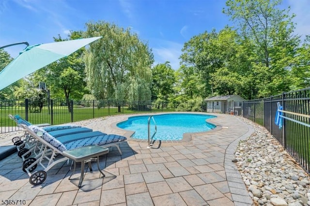 6 White Rd, Raritan Twp, NJ 08822 - view of pool featuring a patio area and view of wooded area