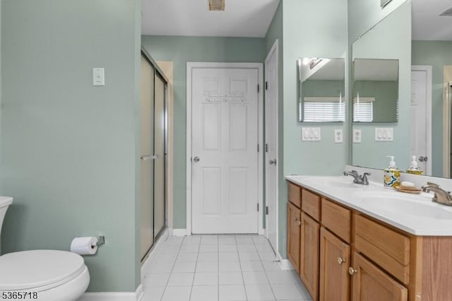 8 Cobblers Cir, Franklin Twp, NJ 08823 - full bathroom featuring a shower stall, double vanity, and tile patterned floors