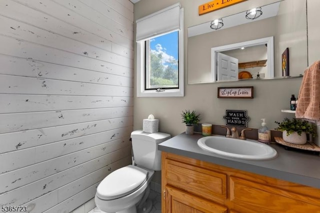 825 Odonnell Ave, Scotch Plains Twp, NJ 07076 - bathroom with vanity and wood walls