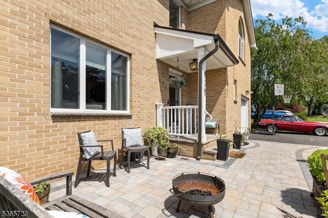 825 Odonnell Ave, Scotch Plains Twp, NJ 07076 - view of patio / terrace with an outdoor fire pit