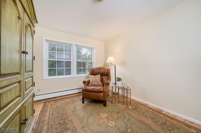 73 Garden Ave, Chatham Boro, NJ 07928 - living area featuring baseboard heating and light wood-type flooring