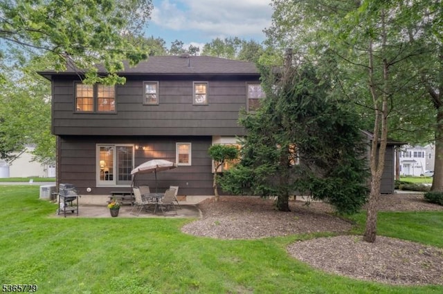 73 Garden Ave, Chatham Boro, NJ 07928 - back of property featuring a lawn and a patio area