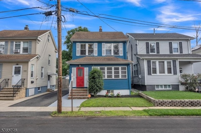 522 Locust Ave, Hillside Twp, NJ 07205 - view of front of home featuring entry steps and a front lawn