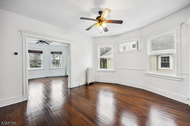 210 Baldwin St, Glen Ridge Boro Twp, NJ 07028 - unfurnished room with radiator heating unit, healthy amount of natural light, and ceiling fan